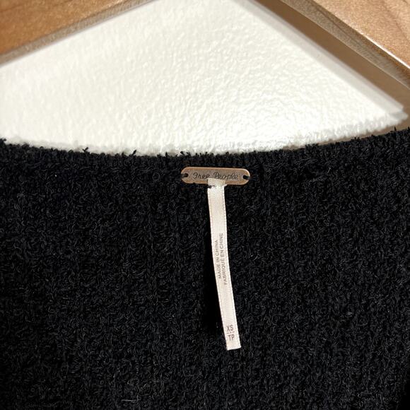 Free People Black Cross Front Sweater LAST CALL - Picture 3 of 4